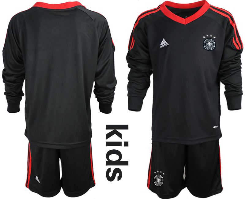 Youth 2021 World Cup National Germany black long sleeve goalkeeper Soccer Jerseys1